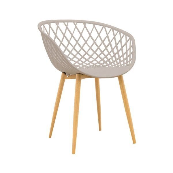 Cadeira Com Braços Polipropileno Clarice  Nude