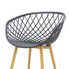 Cadeira Com Braços Polipropileno Clarice Preto R02 - D'rossi