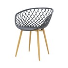 Cadeira Com Braços Polipropileno Clarice Preto R02 - D'rossi