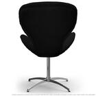 Cadeira Com Capitonê Decorativa Poltrona Egg Preta Com Base G