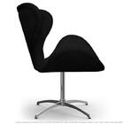 Cadeira Com Capitonê Decorativa Poltrona Egg Preta Com Base G