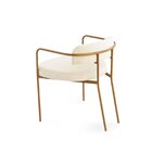 Cadeira Com Encosto E Assento Estofados Dina Yescasa Dourado/