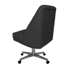 Cadeira Com Rodizio Paris Suede Preto - Dominic Decor