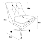 Cadeira Com Rodizio Paris Suede Preto - Dominic Decor