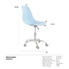 Cadeira Com Rodízios Eames Office - Escritório - Azul Claro