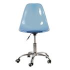 Cadeira Com Rodízios Eames Office - Escritório - Azul Translú