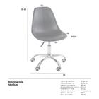Cadeira Com Rodízios Eames Office - Escritório - Preto