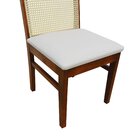Cadeira Com Telinha Pérola Madeira Maciça E Assento Estofado