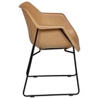 Cadeira Concha Base Em Açotubular Fixa Lodelô Preto/serragem