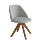 Cadeira Concha Giratório Estofada Ref 141 Imbuia