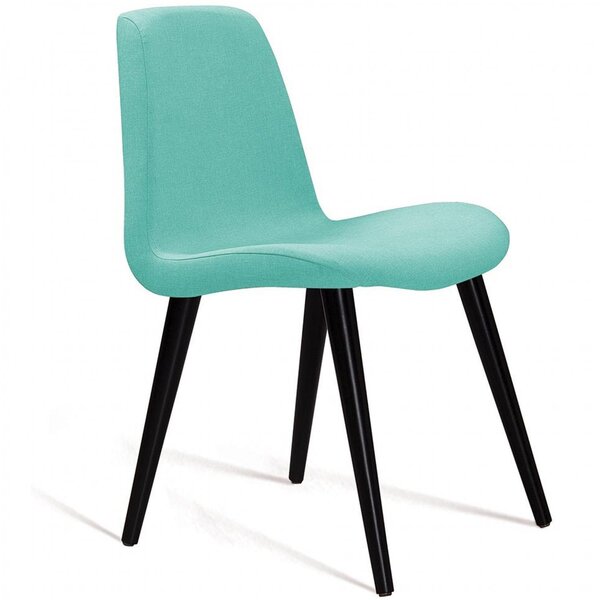 Cadeira Concha Lisa Eames Daf Mobiliário Azul Ciano