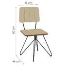 Cadeira Costela Butterfly Fendi Base De Aço Carbono Preto - D