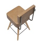 Cadeira Couro Sintético Barcelona Marrom/preto