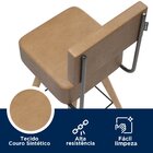 Cadeira Couro Sintético Barcelona Marrom/preto