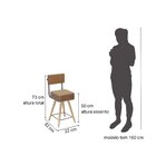 Cadeira Couro Sintético Barcelona Marrom/preto