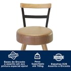 Cadeira Couro Sintético Moscou Marrom/preto