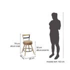 Cadeira Couro Sintético Moscou Marrom/preto