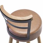 Cadeira Couro Sintético Moscou Marrom/preto