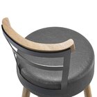 Cadeira Couro Sintético Moscou Preto/marrom