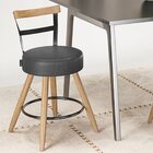 Cadeira Couro Sintético Moscou Preto/marrom