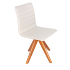 Cadeira Cozinha Bruna Giratoria Linho Bege Decor Premium