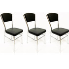 Cadeira Cozinha Reforço Cromada Assento Grosso Confortável En