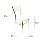 Cadeira Cozinha Reforço Cromada Assento Grosso Confortável En