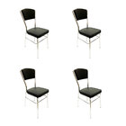 Cadeira Cozinha Reforço Cromada Assento Grosso Confortável En