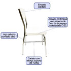 Cadeira Cozinha Reforço Cromada Assento Grosso Confortável En