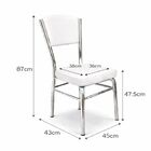 Cadeira Cozinha Reforço Cromada Assento Grosso Confortável En