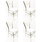 Cadeira Cozinha Reforço Cromada Assento Grosso Confortável En