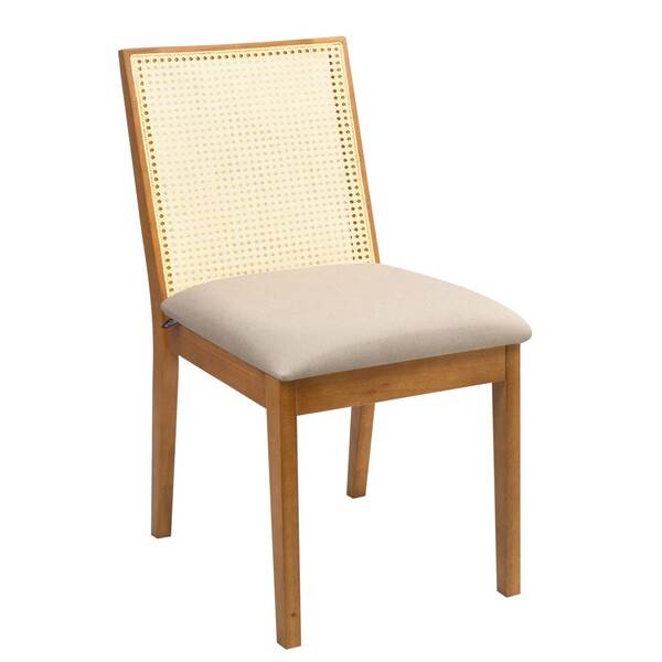 Cadeira Cozinha Sala Jantar Beth Madeira Com Encosto Em Tela
