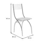 Cadeira Cromada Fred Branca