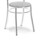 Cadeira Cromada George Fantasia Branca