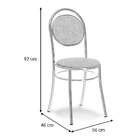 Cadeira Cromada George Fantasia Branca