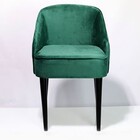 Cadeira Curva Veludo Verde 80x49x57cm