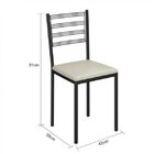 Cadeira Dallas  Preto/bege Metalizado