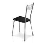 Cadeira Daniela 141 Cromada - Carraro - Preto