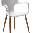 Cadeira Daniela Base Madeira - Branca