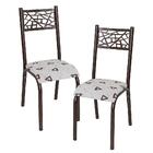 Cadeira De Aço 2 Unidades Bronze E Bege Geométrico Hupi Shop