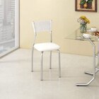 Cadeira De Aço Gênova C122 Cromado/branco