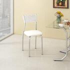 Cadeira De Aço Gênova C122 Cromado/branco