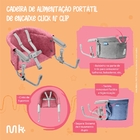 Cadeira De Alimentação Portátil De Mesa Click Azul Multikids