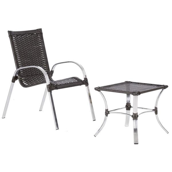 Cadeira De Aluminio Colombia 1 Unidade E Mesa Baixa Colombia