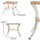 Cadeira De Aluminio Colombia 5 Unidades E Mesa Baixa Colombia