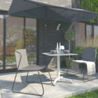 Cadeira para Jardim de Alumínio Livia Cinza 80,5x58x63,5cm Naterial