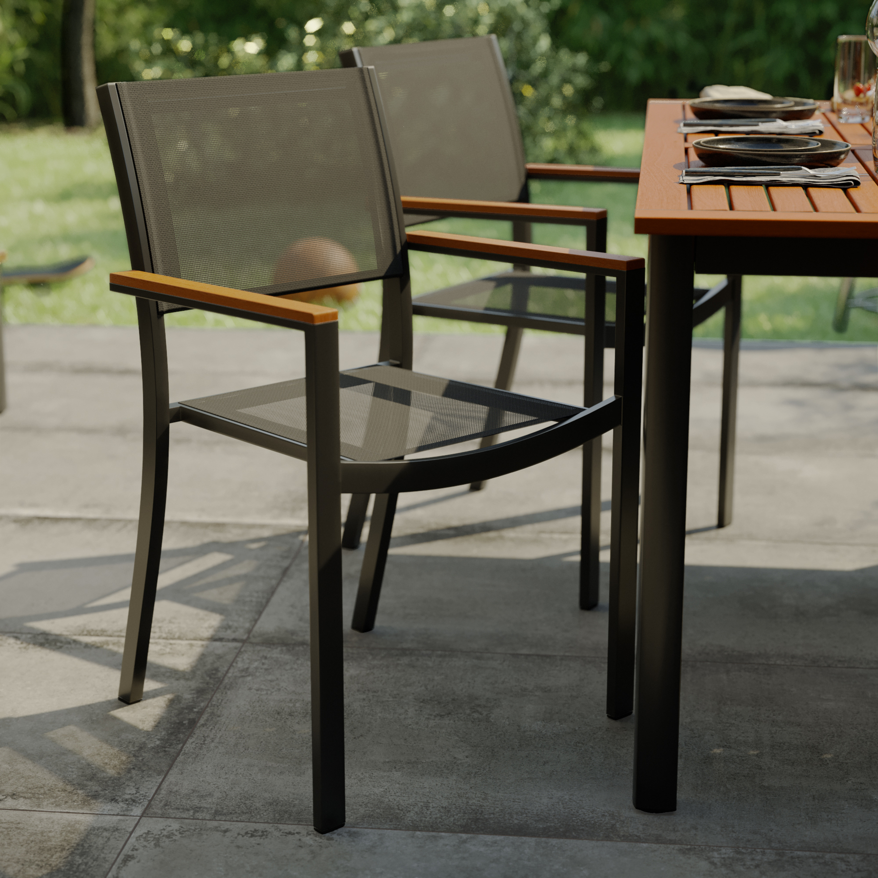Cadeira de Jardim em Alumínio 84x55cm Cinza Oris Naterial | Leroy