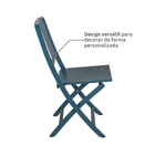 Cadeira de Alumínio Dobrável sem Braço Azul 58,5x44x87cm Idaho Naterial
