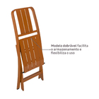 Cadeira de Alumínio Dobrável sem Braço Terracota 58,5x44x87cm Idaho Naterial