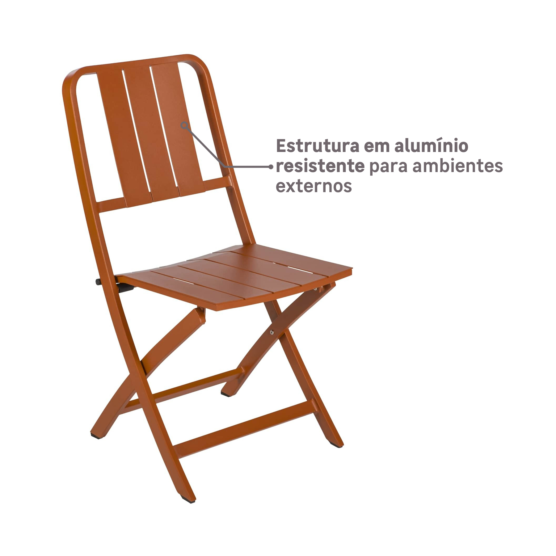 Cadeira Dobrável para Jardim Idaho Naterial